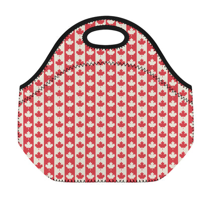 Canadian Maple Leaf Pattern Print Neoprene Lunch Bag