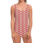 Canadian Maple Leaf Pattern Print One Piece Swimsuit