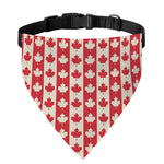 Canadian Maple Leaf Pattern Print Over The Collar Dog Bandana