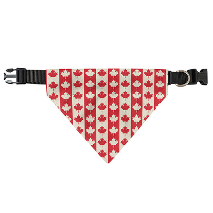 Canadian Maple Leaf Pattern Print Over The Collar Dog Bandana