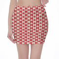 Canadian Maple Leaf Pattern Print Pencil Mini Skirt