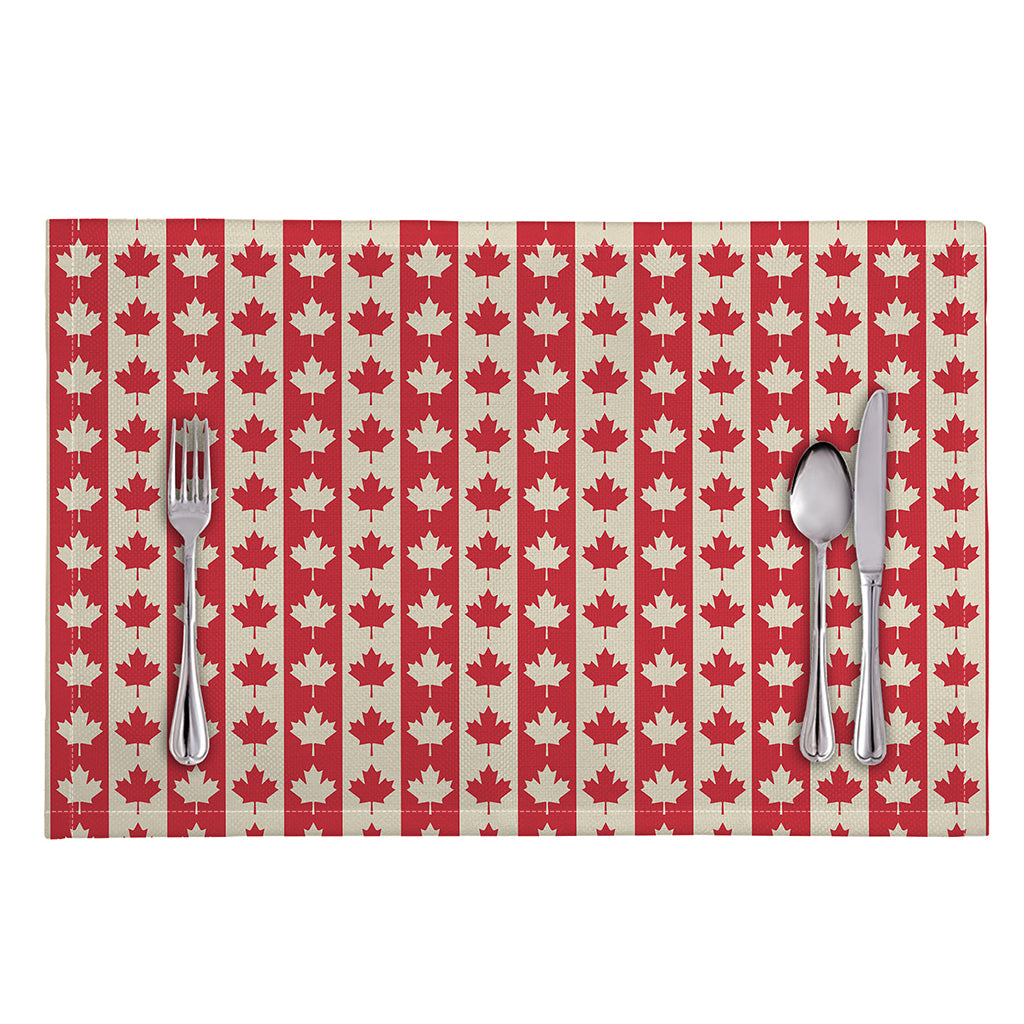 Canadian Maple Leaf Pattern Print Placemat