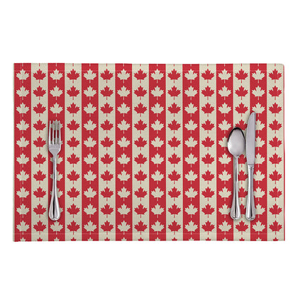Canadian Maple Leaf Pattern Print Placemat