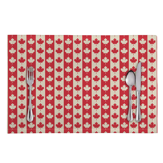 Canadian Maple Leaf Pattern Print Placemat