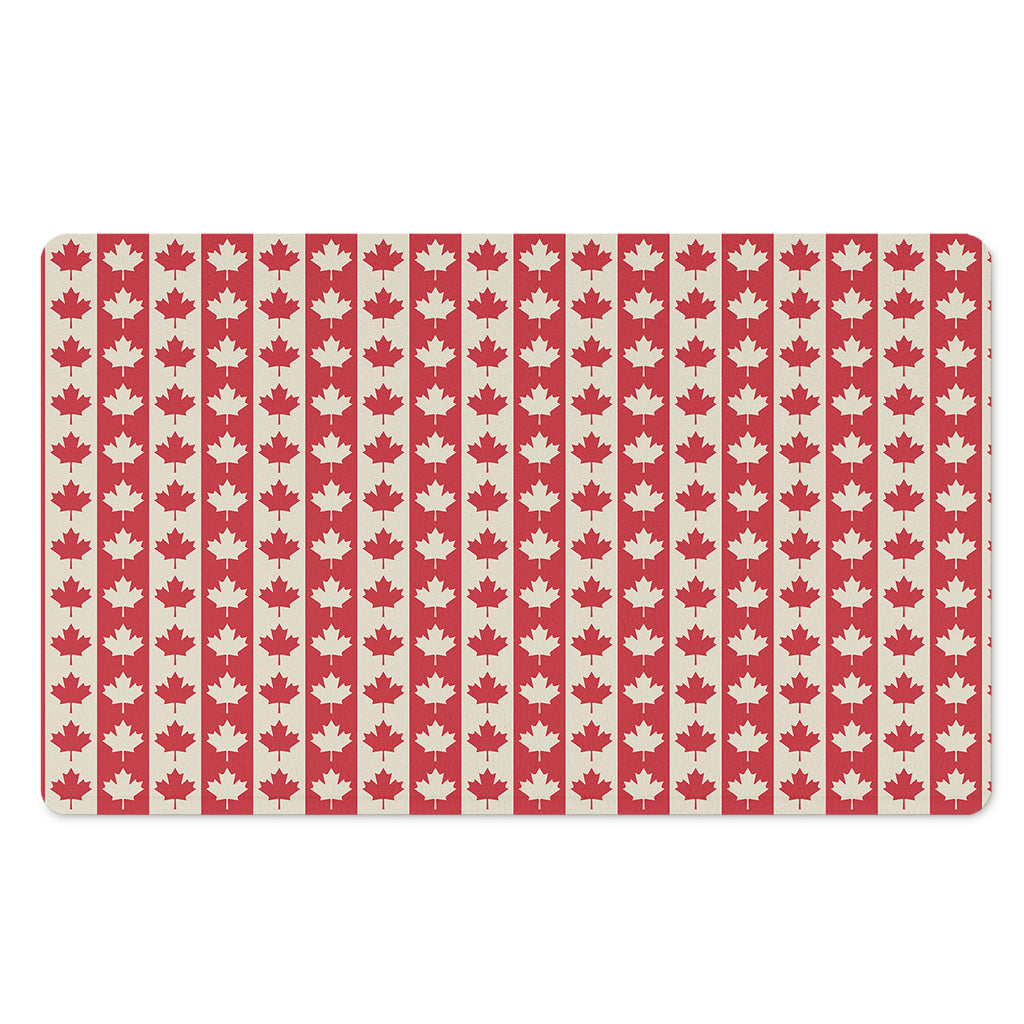 Canadian Maple Leaf Pattern Print Polyester Doormat