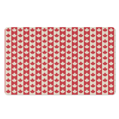 Canadian Maple Leaf Pattern Print Polyester Doormat