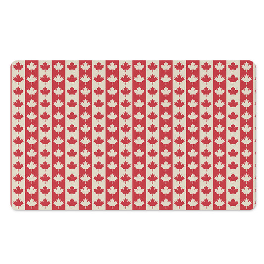 Canadian Maple Leaf Pattern Print Polyester Doormat