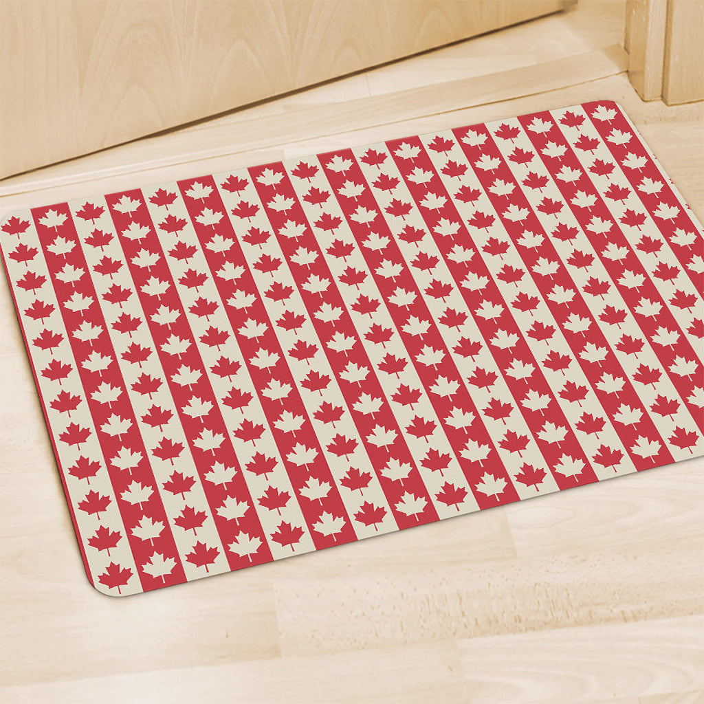 Canadian Maple Leaf Pattern Print Polyester Doormat