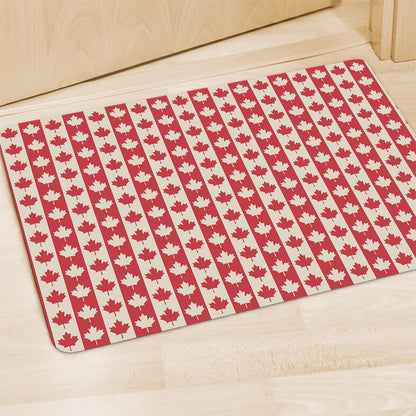 Canadian Maple Leaf Pattern Print Polyester Doormat
