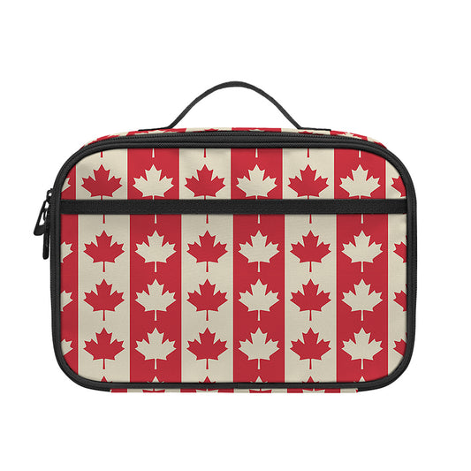 Canadian Maple Leaf Pattern Print Portable Lunch Bag
