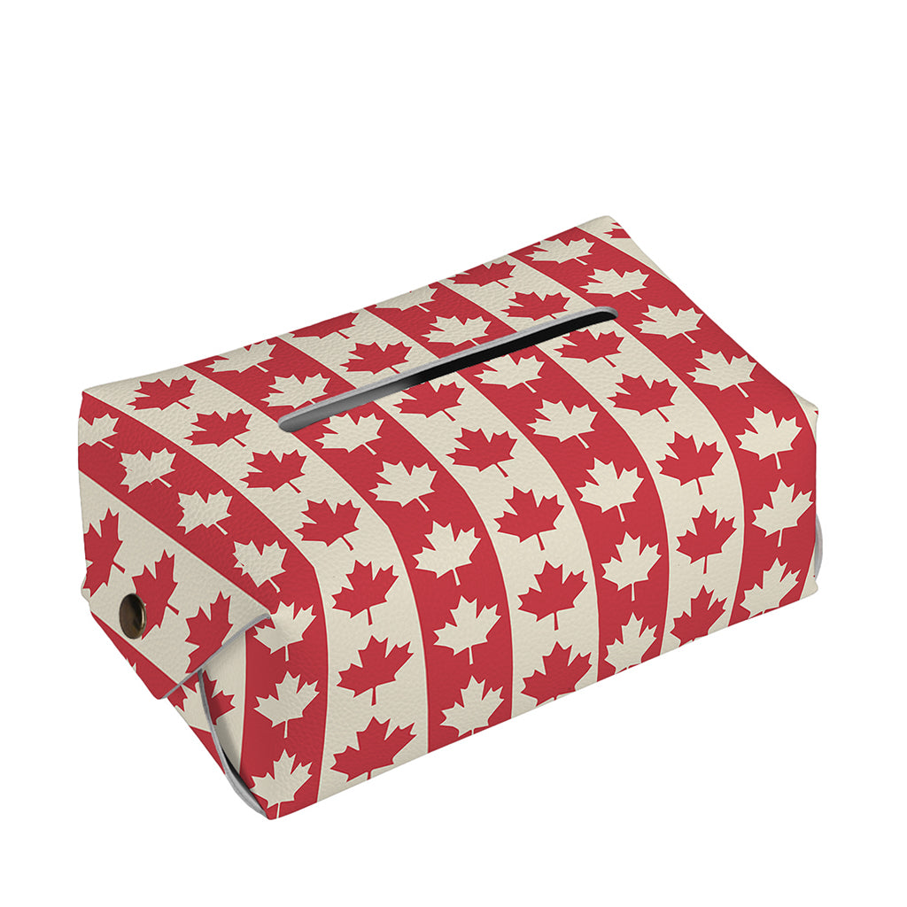 Canadian Maple Leaf Pattern Print Rectangle Tissue Box Cover