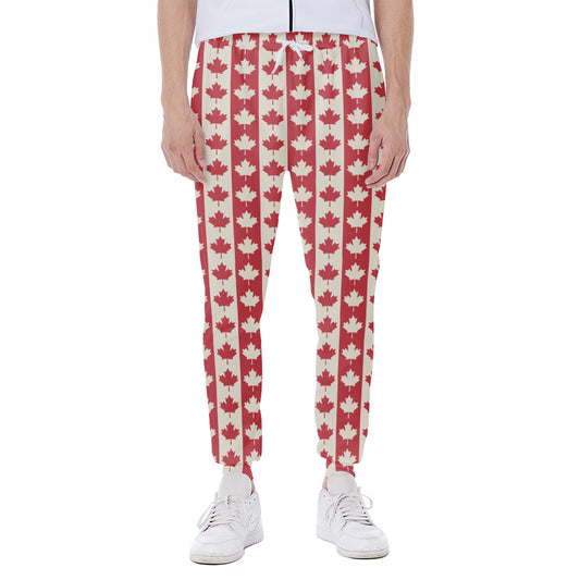 Canadian Maple Leaf Pattern Print Scuba Joggers