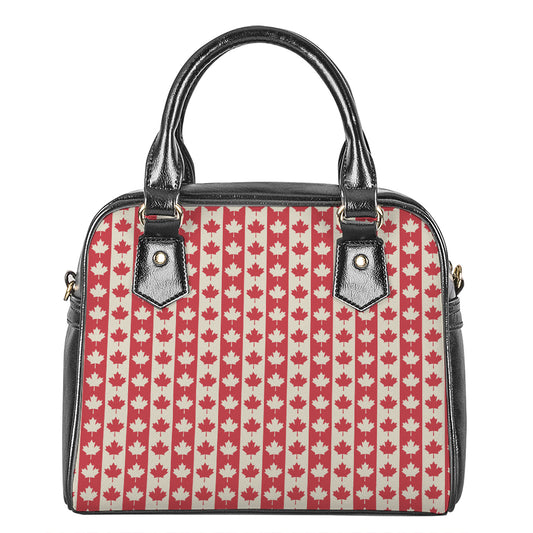 Canadian Maple Leaf Pattern Print Shoulder Handbag