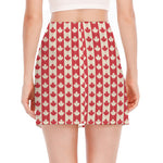 Canadian Maple Leaf Pattern Print Side Slit Mini Skirt