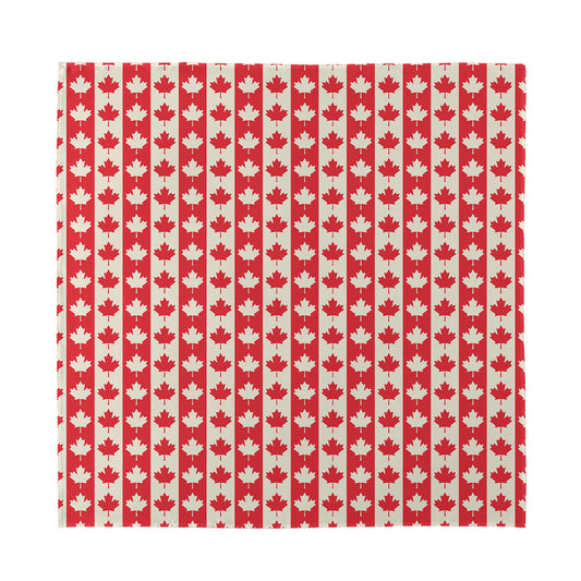Canadian Maple Leaf Pattern Print Silk Bandana