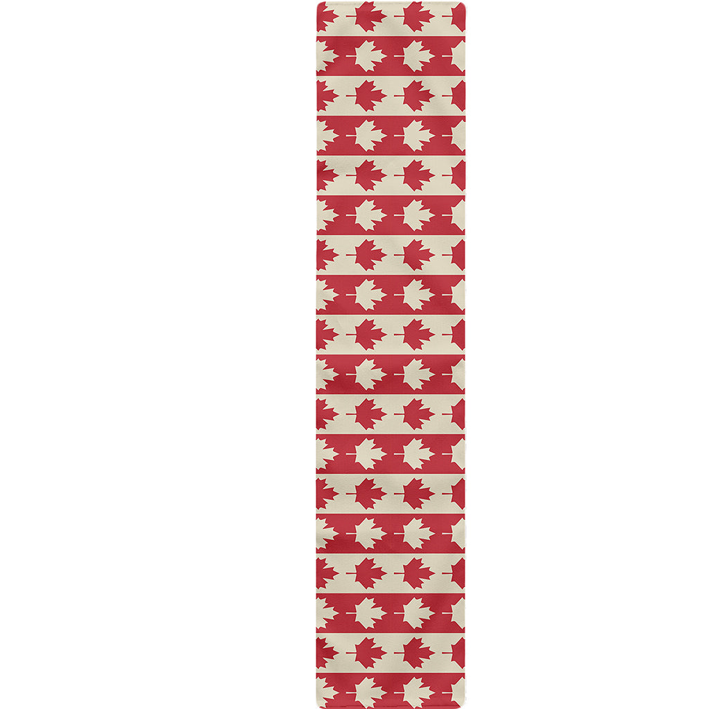 Canadian Maple Leaf Pattern Print Table Runner
