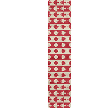 Canadian Maple Leaf Pattern Print Table Runner