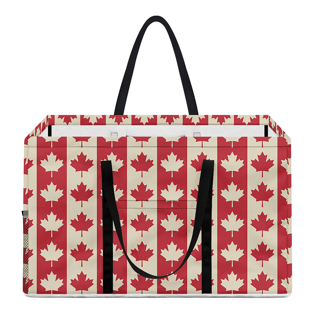 Canadian Maple Leaf Pattern Print Utility Tote Bag