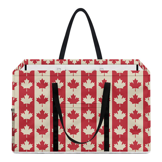 Canadian Maple Leaf Pattern Print Utility Tote Bag