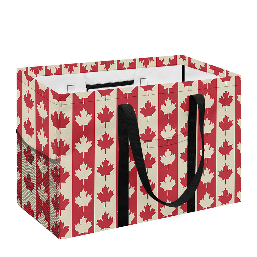 Canadian Maple Leaf Pattern Print Utility Tote Bag