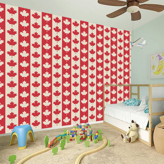 Canadian Maple Leaf Pattern Print Wall Sticker