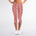 Canadian Maple Leaf Pattern Print Women's Capri Leggings