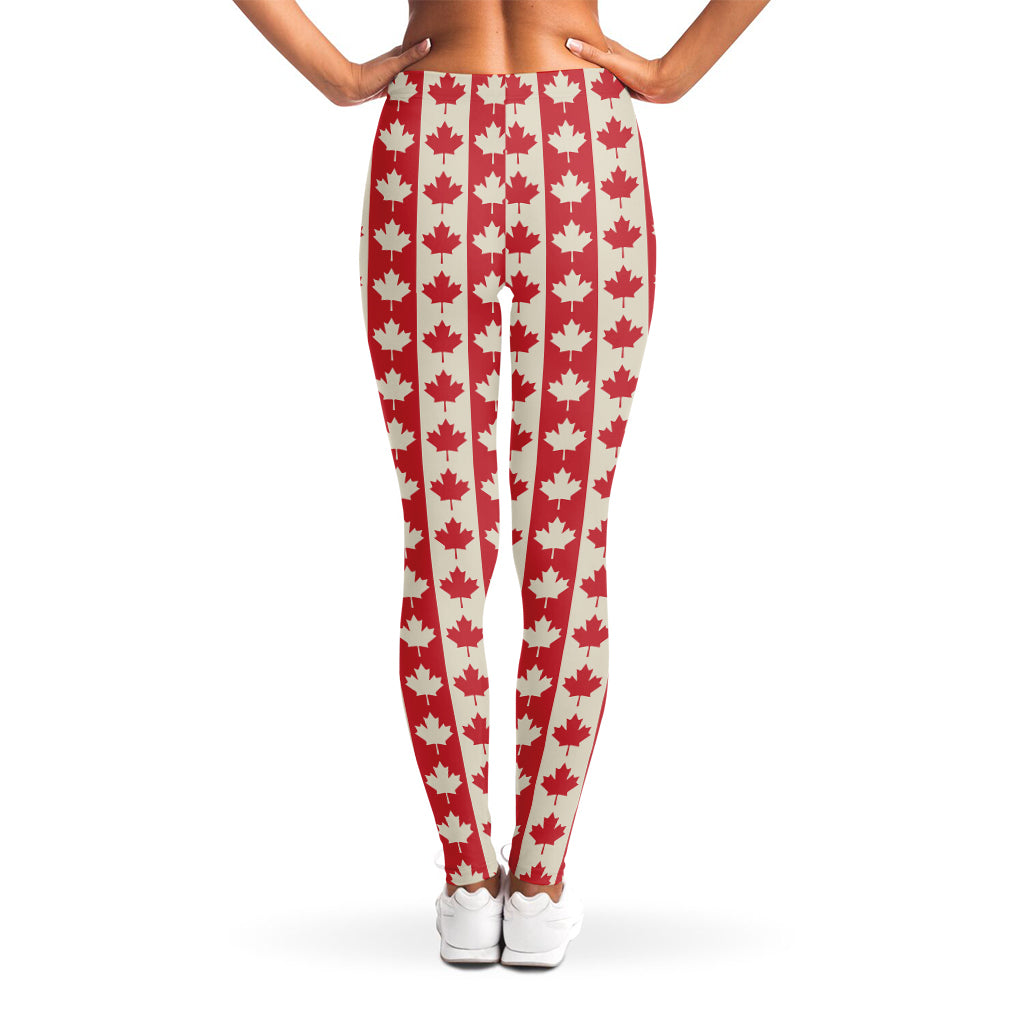 Canadian Maple Leaf Pattern Print Women's Leggings