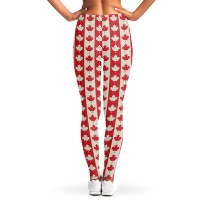 Canadian Maple Leaf Pattern Print Women's Leggings