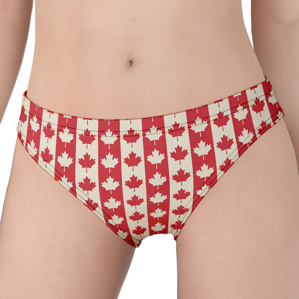 Canadian Maple Leaf Pattern Print Women's Panties