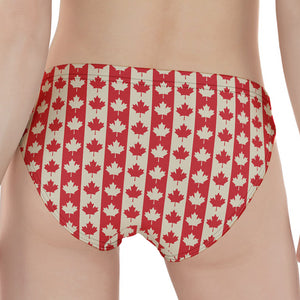 Canadian Maple Leaf Pattern Print Women's Panties