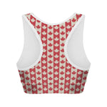 Canadian Maple Leaf Pattern Print Women's Sports Bra