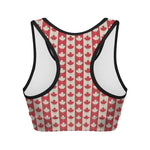 Canadian Maple Leaf Pattern Print Women's Sports Bra