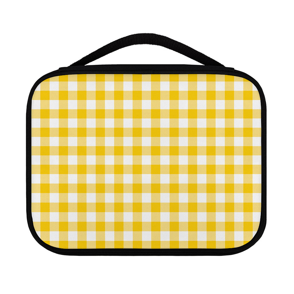 Canary Yellow And White Gingham Print Classic Bible Case
