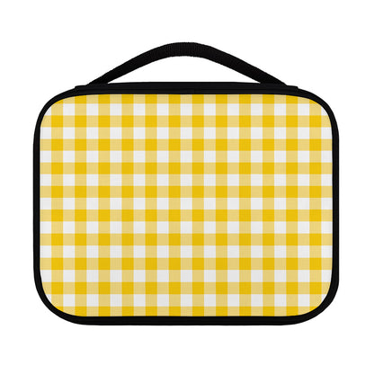 Canary Yellow And White Gingham Print Classic Bible Case
