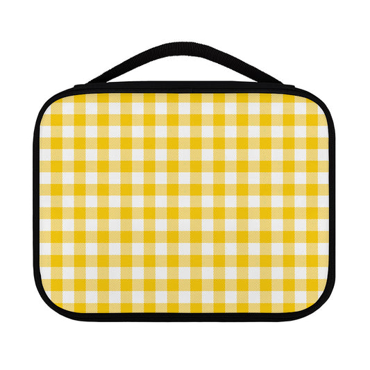 Canary Yellow And White Gingham Print Classic Bible Case
