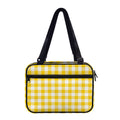 Canary Yellow And White Gingham Print Double Strap Bible Bag