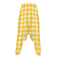 Canary Yellow And White Gingham Print Hammer Pants