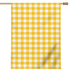 Canary Yellow And White Gingham Print House Flag