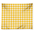 Canary Yellow And White Gingham Print Tapestry