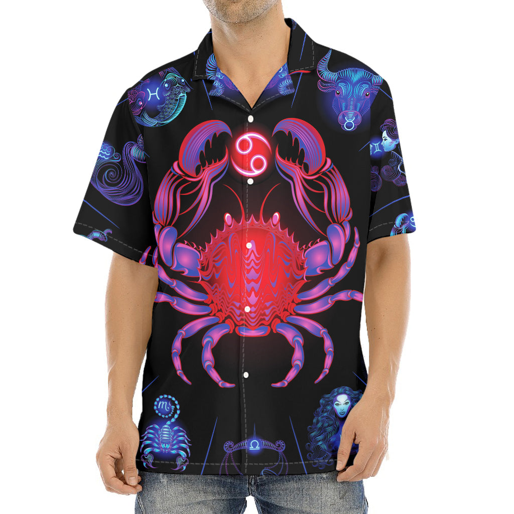 Cancer And Astrological Signs Print Aloha Shirt