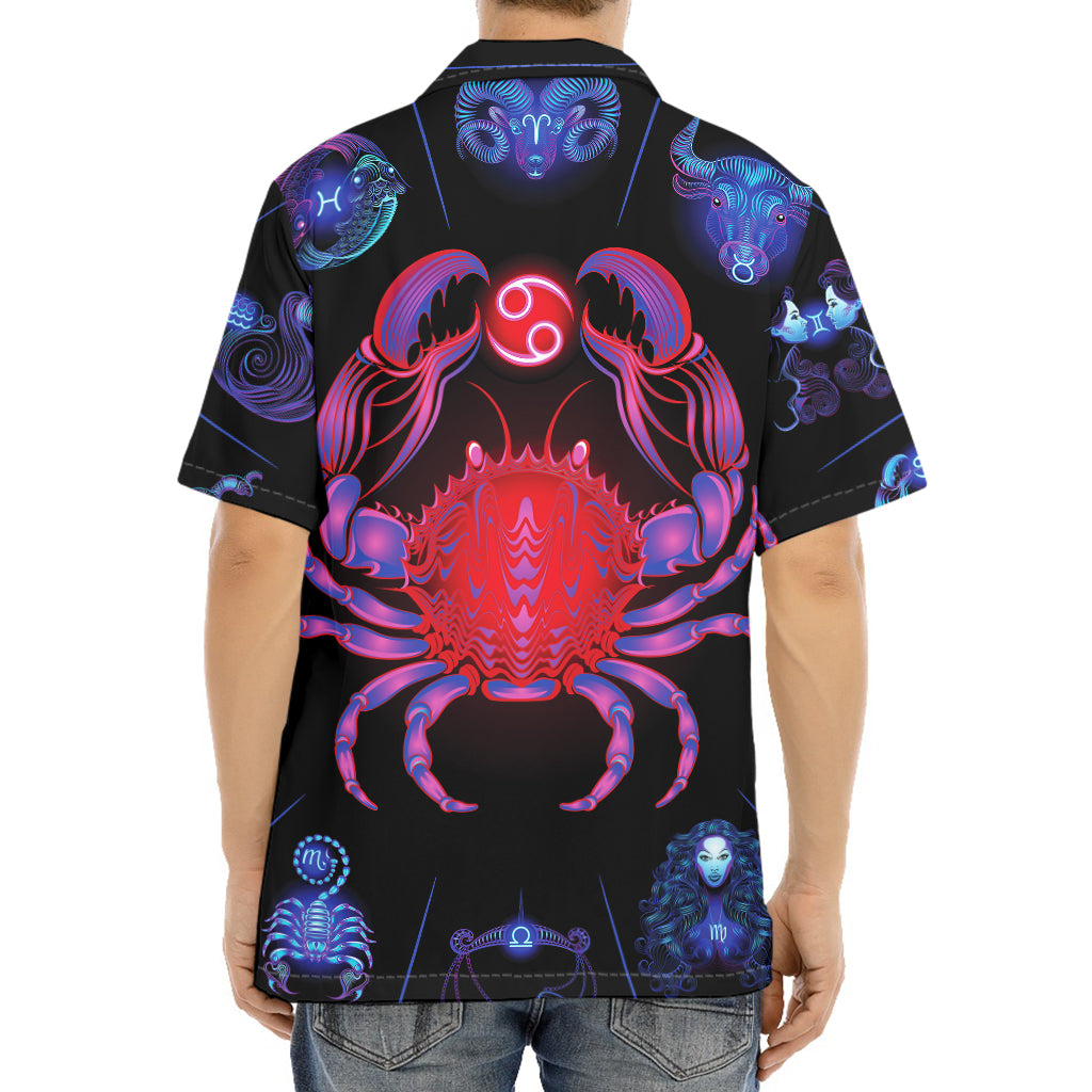 Cancer And Astrological Signs Print Aloha Shirt