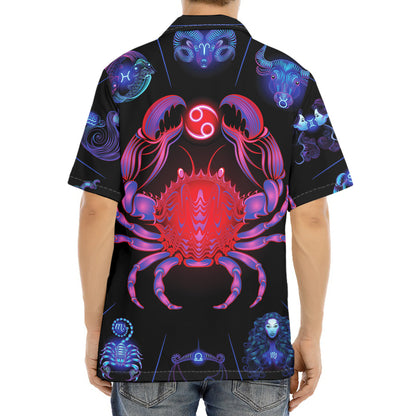 Cancer And Astrological Signs Print Aloha Shirt