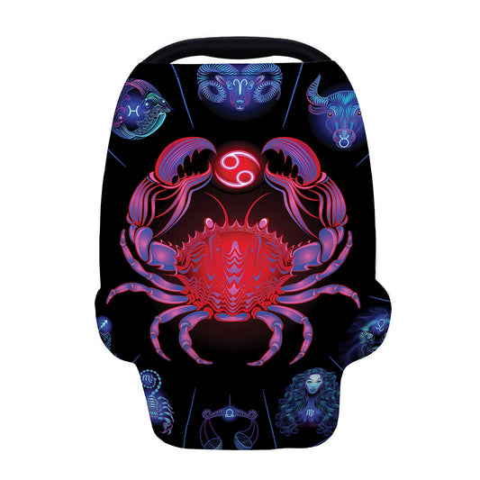 Cancer And Astrological Signs Print Baby Seat Cover