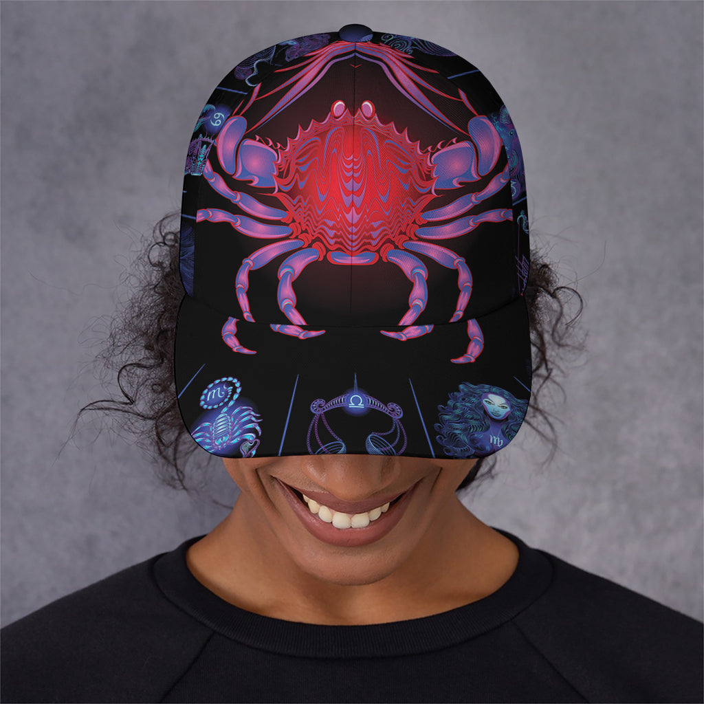 Cancer And Astrological Signs Print Baseball Cap