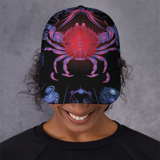 Cancer And Astrological Signs Print Baseball Cap
