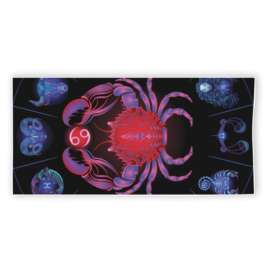 Cancer And Astrological Signs Print Beach Towel