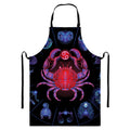 Cancer And Astrological Signs Print Bib Apron With Pocket