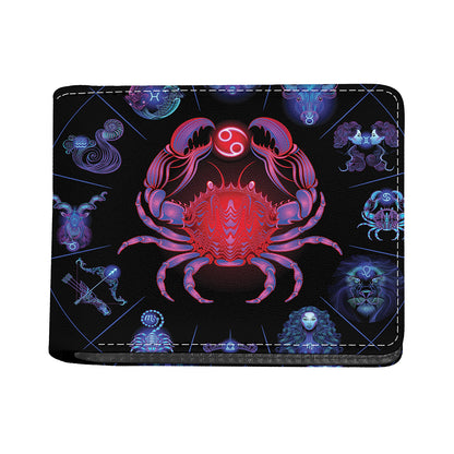 Cancer And Astrological Signs Print Bifold Wallet