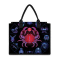 Cancer And Astrological Signs Print Canvas Tote Bag