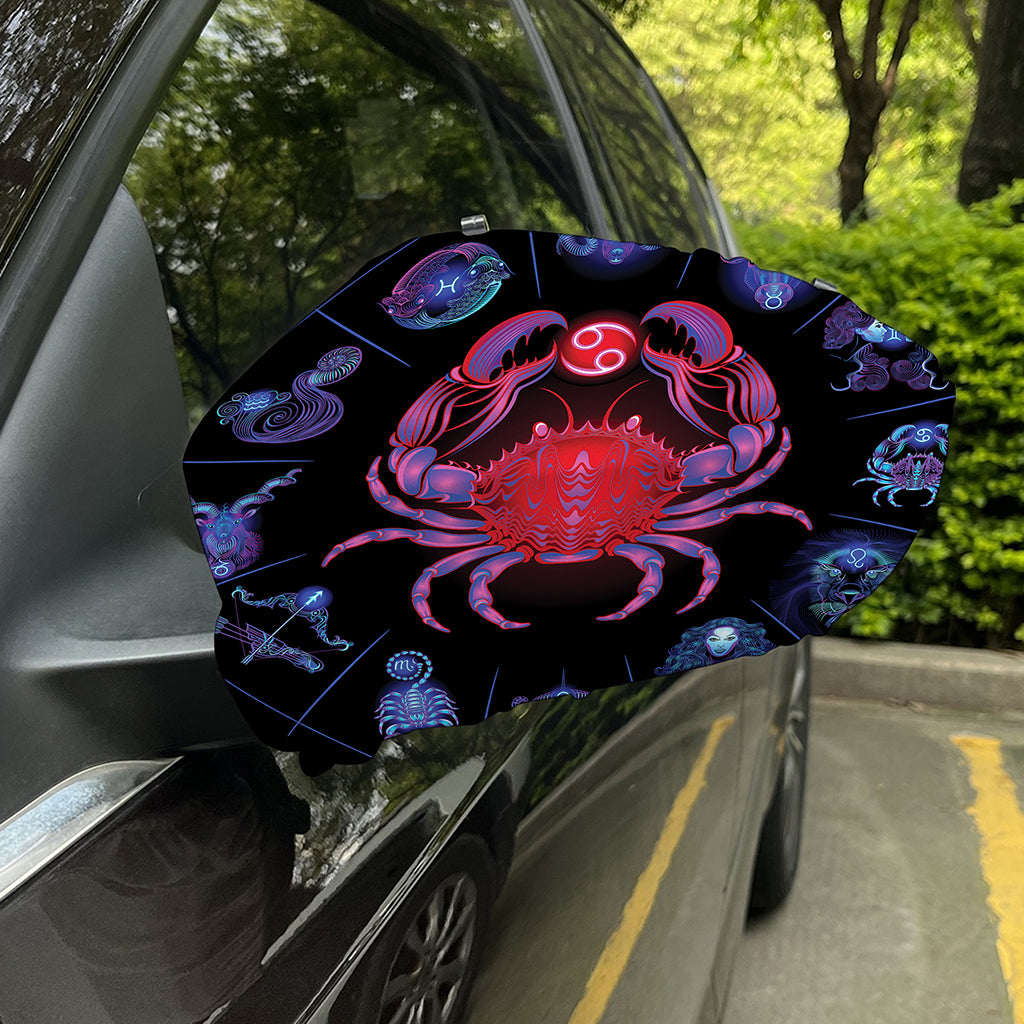 Cancer And Astrological Signs Print Car Side Mirror Covers